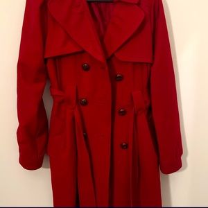 Red Wool Coat Size Medium